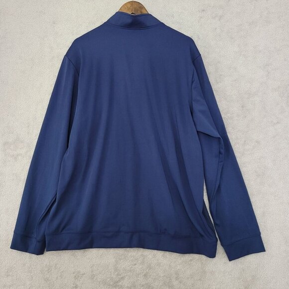 NWT Adidas UPF 50 Mens XL Navy Golf Sweatshirt Mock Pullover JCT - Picture 2 of 10